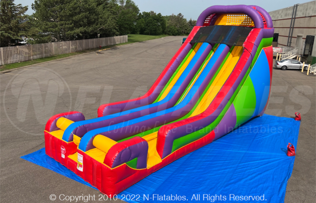 24ft Dual Lane Dry Slide