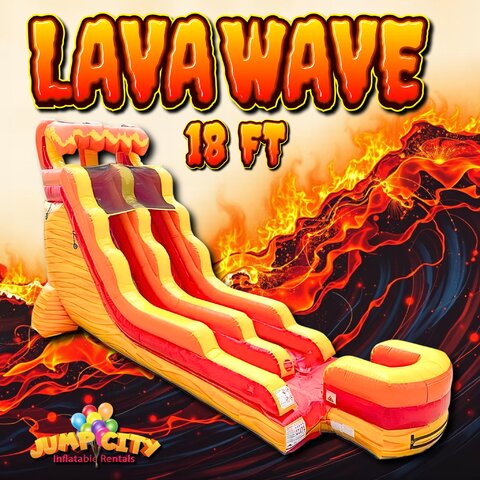 18ft Lava Wave Water Slide