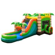 16 x 32 Mega Tropical Water Slide Bounce House Combo