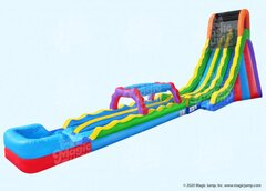 28ft Fun Dual Lane Water Slide + Slip N Slide & Pool