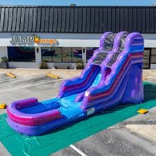 16ft Purple Plunge Water Slide