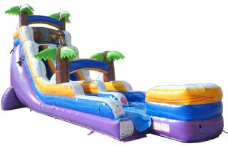 18ft Purple Tropical Water Slide