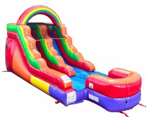 12ft Rainbow Water Slide - Best for 6 y/o and under