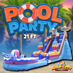 20ft Pool Party Water Slide
