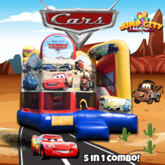Cars 5 in 1 Bounce House with Slide