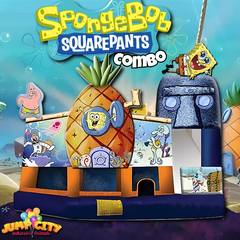 19ft x 20ft SpongeBob Inflatable Combo 4 in 1
