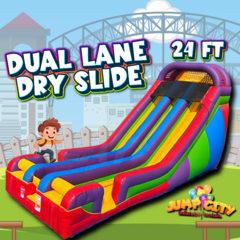 24ft Dual Lane Dry Slide