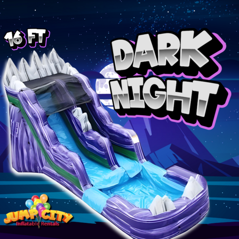F9 16ft Dark Night Water Slide with Pool
