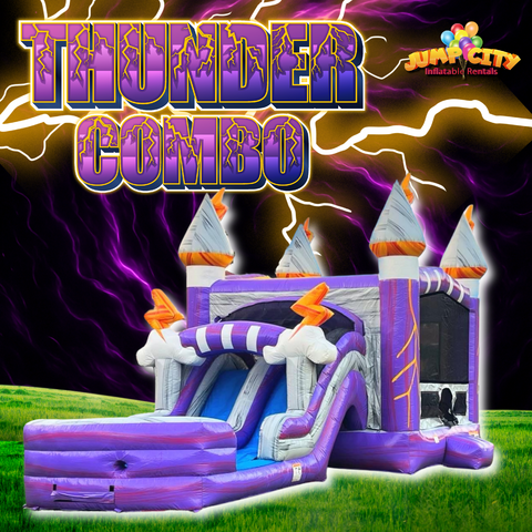 C10 or C11 Thunder Dual Lane Water Slide Combo with Pool