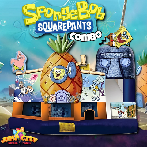 19ft x 20ft SpongeBob Inflatable Combo 4 in 1