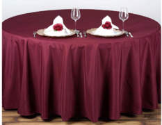 Round Burgandy Table Linens Round Burgandy Table Linens