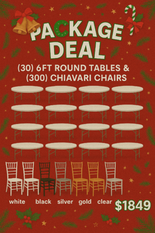 30 Tables 300 Chairs