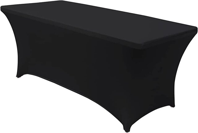 Black Spandex 6FT Rectangular Table Cloth