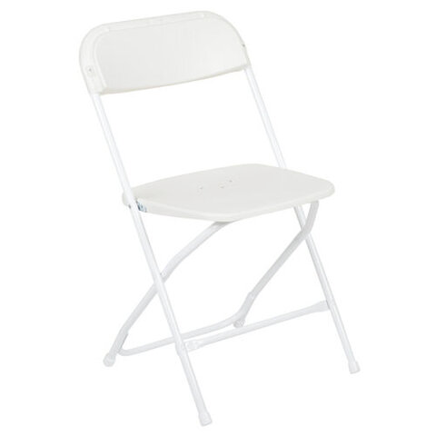 White Plastic Folding Chair