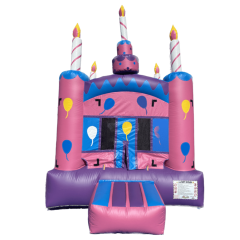 Pink Birthday Cake Bounce House J-134