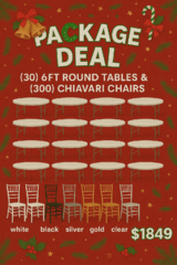 30 Tables 300 Chairs