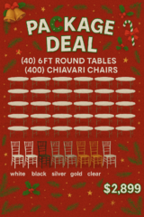 40 Tables 400 Chairs