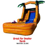 Palm Tree Volcano Water SlideL-23ft | W-11ft | H-14ft Great For Smaller Yards