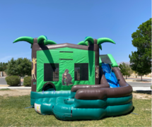  5-1 Jungle LARGE WET SLIDEL-26ft | W-24ft | H-16ft Jump, Play, and Waterslide! 