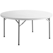 5 FT White Plastic Round Table