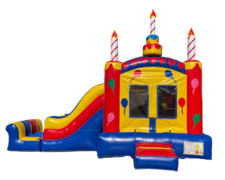  Birthday Cake Combo (left)L-22FT | W-11FT | H-15ft Jump, Slide, Play! 🏀 