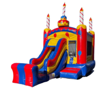  Birthday Cake ComboL-22FT | W-11FT | H-15ft Jump, Slide, Play! 🏀 