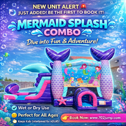  Mermaid Splash Combo(wet or dry)L-27FT | W-15FT | H-15ft Jump, Slide, Play! 🏀 
