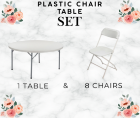 White Folding Chair Set
