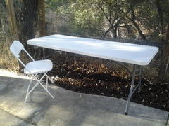 White 6 Foot Rectangle Fold Table