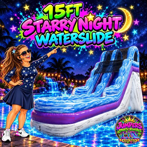 15ft Starry Night Waterslide