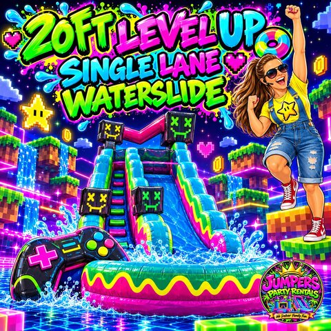20ft Level up Single lane Waterslide