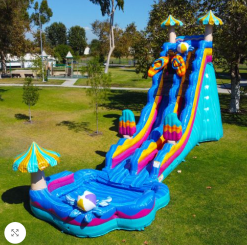 25ft Pool Party Dry slide