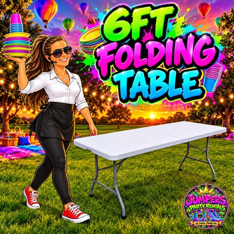 6ft Folding Table 