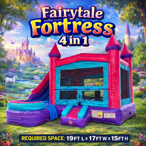 Fairy Tale Fortress 4 in 1 Waterslide 