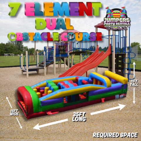 7 Element Dual Obstacle Course inflatable