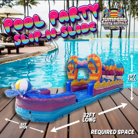 Pool Party Slip N Slide