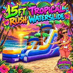 15ft Tropical Rush Waterslide