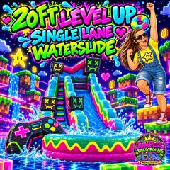 20ft Level up Single lane Waterslide