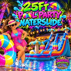 25ft Pool Party Waterslide 