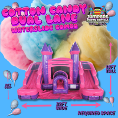 Cotton Candy Double Waterslide Combo
