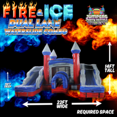 Fire & Ice Dual Lane Waterslide Combo 
