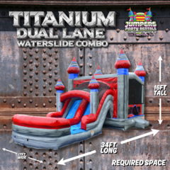 Titanium Dual Lane Water Slide Combo