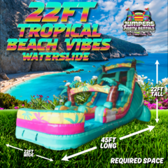 22ft Tropical Beach Vibes Waterslide