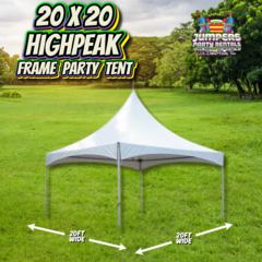 20x20 High Peak Frame Party Tent - WhiteTop 