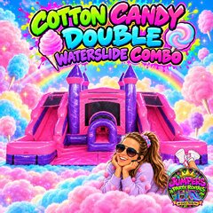 Cotton Candy Double Waterslide Combo