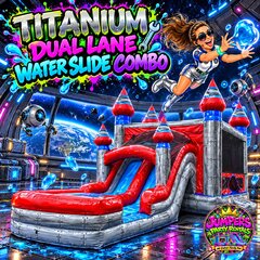 Titanium Dual Lane Water Slide Combo