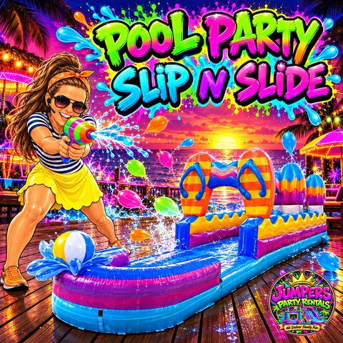 Pool Party Slip N Slide