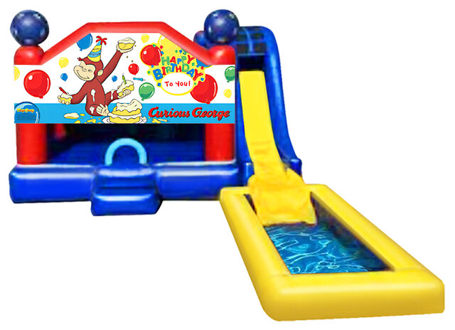 5 in 1 Obstacle Combo - CURIOUS GEORGE w med pool