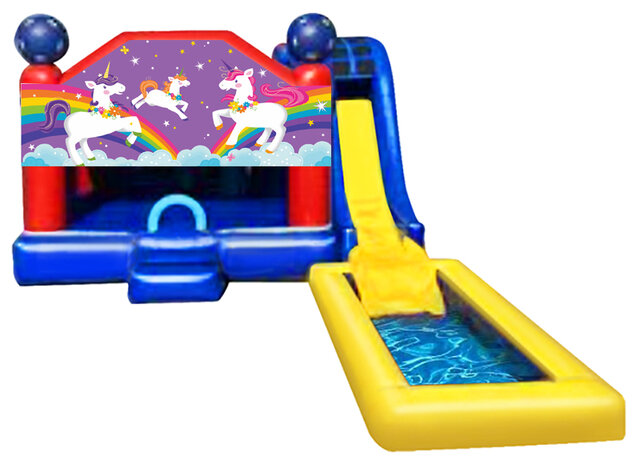 5 in 1 Obstacle Combo - Unicorns Window w med pool