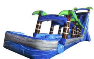 32 Blue  Streak Water Slide DL double slide w slip and slide w pool 72 x 22 x 31 